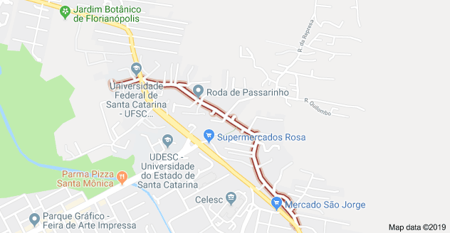 Rua Amaro Antônio Vieira no Itacorubi