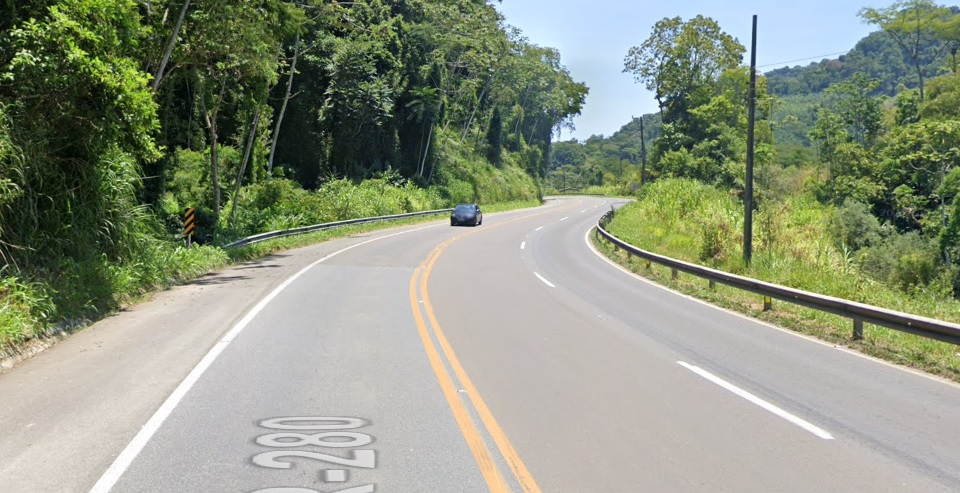 Pista cede no km 135 da BR-280, em Rio Negrinho - Testo Notícias
