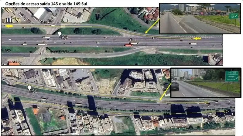 Saída 148 da BR-101 segue bloqueada em Itapema