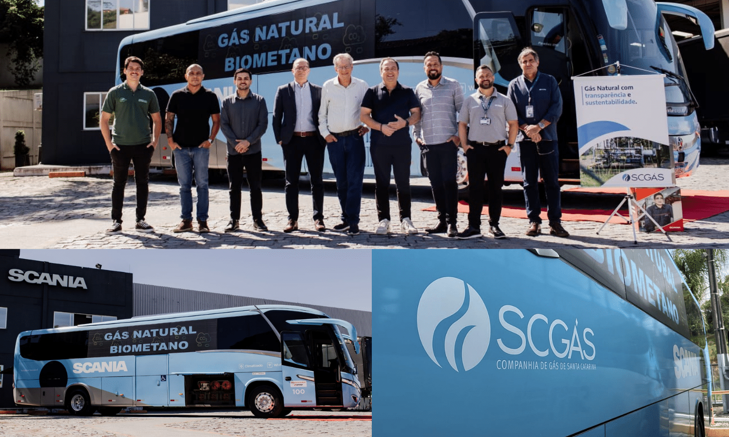 SCGÁS ônibus movido a gás natural e biometano