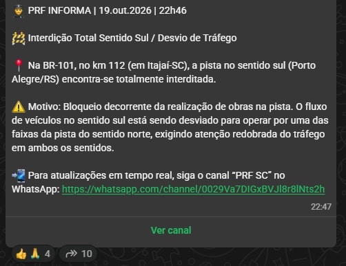 br-101 km 112 itajaí obras