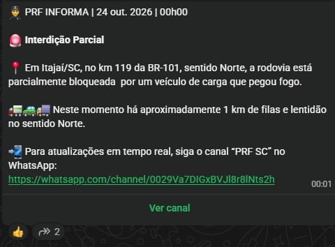 br-101 km 119 itajaí parcial
