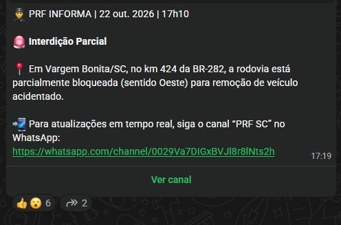 br-282 vargem bonita remoção