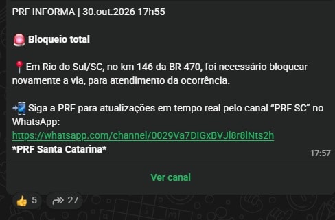 br-470 rio do sul km 146 de novo