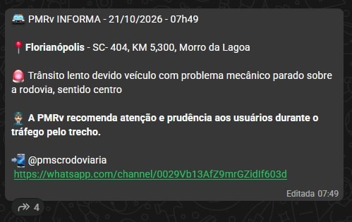 sc-404 morro da lagoa veículo